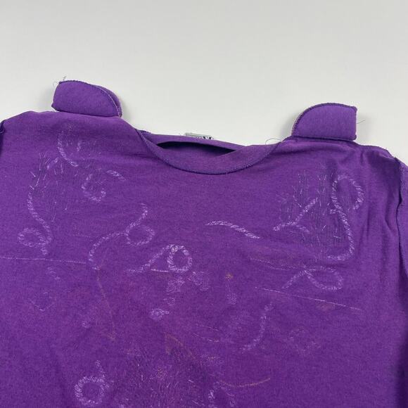 Vintage Western Cowgirl Boots Cactus Horseshoe Purple Shirt Fits like XL - Picture 8 of 8